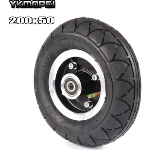 200x50 Electric Scooter Tyre With Wheel Hub 8" Scooter Tyre Inflation Electric Vehicle Aluminium Alloy Wheel Pneumatic Tire