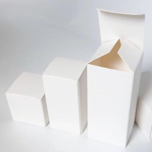 25Pcs/lot- Big size Blank White 350gsm Paperboard Packaging Box For Sample Handmade Soap Party Gift Valve Tubes