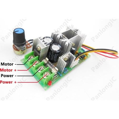 6V-60V 20A Pulse Width Modulator PWM DC Motor Speed Control HHO RC Controller 12V 24V 48V 1200W MAX Free Shipping