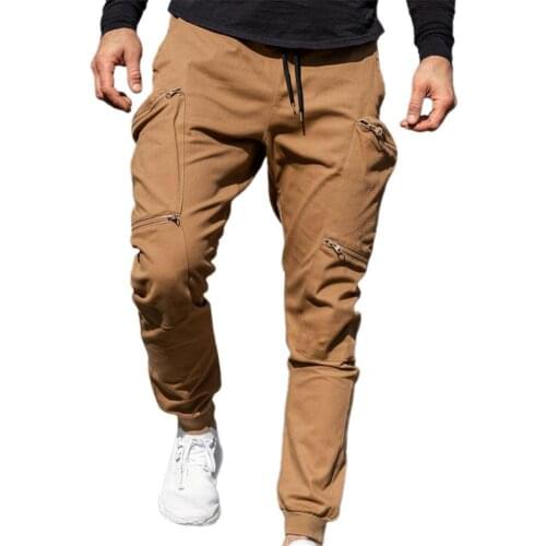 Long Skin-friendly Multi Zipper Pockets Training Slacks for Jogging