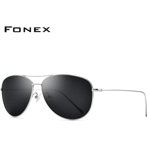 FONEX B Titanium Polarized Sunglasses Men Elastic Ultralight Sun Glasses for Women with Mirrored Gradient Lens 3001