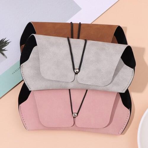 1PCS Portable PU Leather Glasses Case Women Foldable Eyewear Box Oversize Sunglasses Bag Storage Fashion Accessories