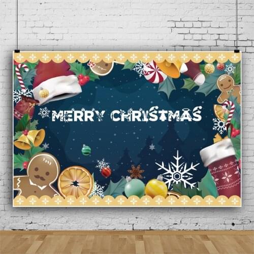 Laeaco Cartoon Christmas XMAS Festivals Hat Cone Ball Winter Snow Greeting Cards Banner Portrait Photo Background Photo Backdrop
