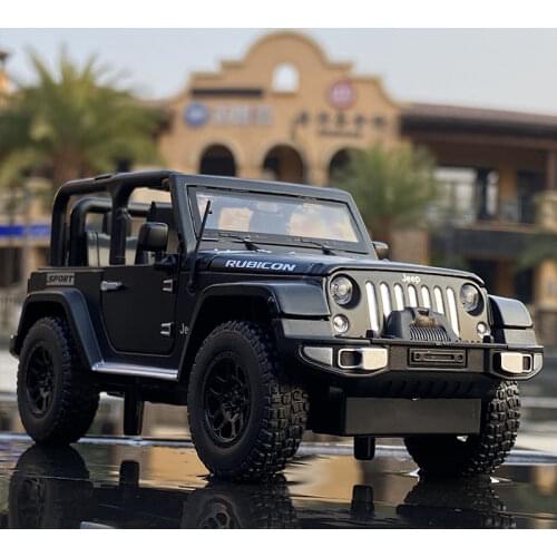 1:32 JEEP Wrangler Modified Off-road Vehicle Alloy Car Model Diecasts Simulation Metal Toy Car Model Sound Light Kids Toys Gift