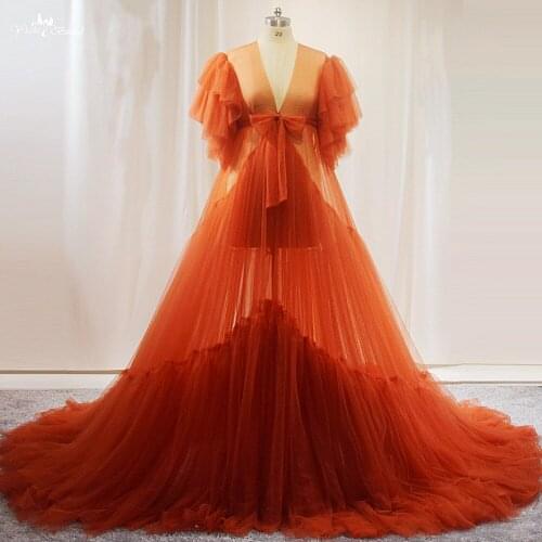 LZY023 Short Sleeve Ruffled Maternity Dress For Photo Shoot Or Baby Shower Maternity Gown Designer Shooting Dress Plus Size