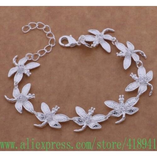 Silver Plated bracelet, Silver Plated fashion jewelry The dragonfly /dxwampda ayyajqfa AH047
