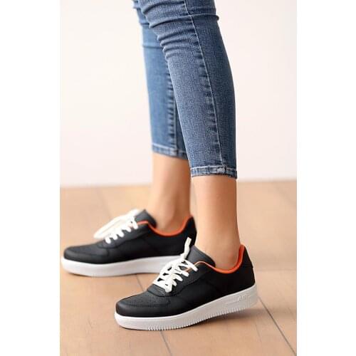 Pink Potin Women Casual Shoes A1603-20SiyahTuruncu