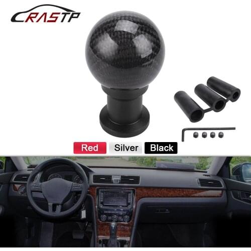 3 Colour Carbon carbon fiber knob Aluminum Manual Transmission Aluminum Gear Racing Shift Knob Universal Shifter Knob RS-SFN080