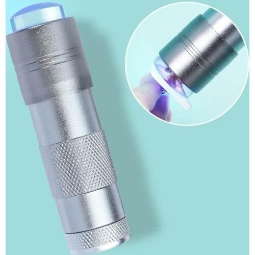 Handheld Nail Art Uv Press Light Nail Lamp Handheld Nail Art 12 LED Beads Curing Nail Polish Gel Ice Varnish Lamp C1FF