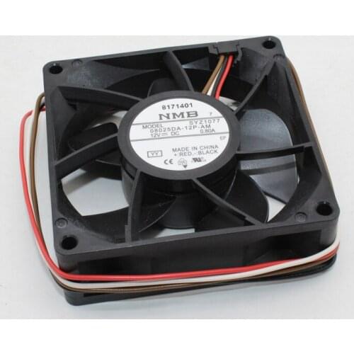 New 08025DA-12P-AM For NMB 12V fan 80mm 8025 Four-Wire PWM Temperature Control Cooling Fan