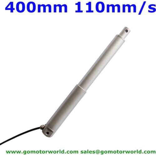 Waterproof 12V 24V 400mm adjustable stroke 1800N 180KG force 120mm/s speed electric linear actuator