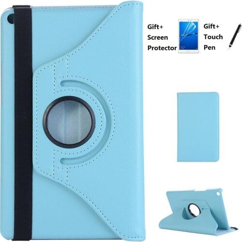 Rotating PU Leather Case for Huawei MediaPad T3 8.0 Honor Play Pad 2 KOB-L09 KOB-W09 Tablet Cover for Huawei T3 8.0 Cases
