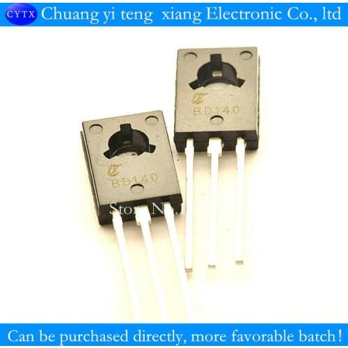 1.5 A / 80Vpower triode BD140 PNP transistor TO-126 (100PCS/lot)