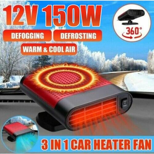 1pc Truck Heat Cooling Fan Car Heater Car 12V Interior Heating Fan Car Heater Portable Auto Defroster Quickly Low Noise Defogger