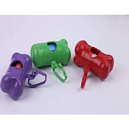 200pcs/lot Pet Dog Puppy Waste Garbage Clean Up Bags Carrier Holder Case Dispenser Box Pets Garbage Box Bags Random color