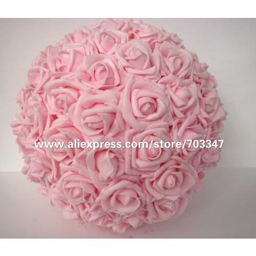 27cm Kissing Foam Rose Flower Ball Wedding Party Decorative Flowers & Wreaths( 8pcs/lot ),7 Colors