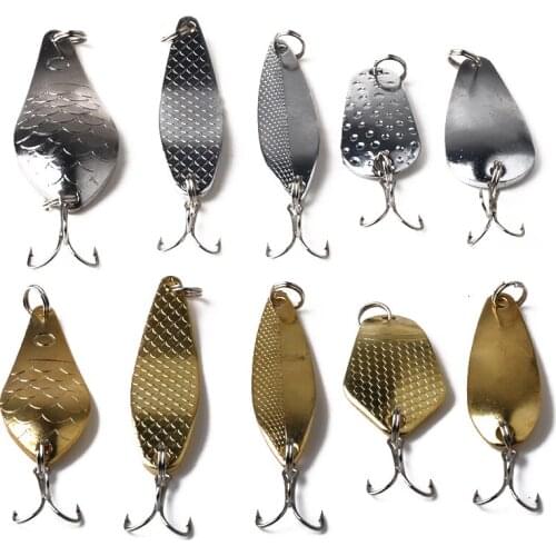 4pcs Metal Spinner Spoon Fishing Lure metal Baits Silver Sequins Noise Paillette Treble Hook Tackle 3.7/10/10.5/14/16.5/20g