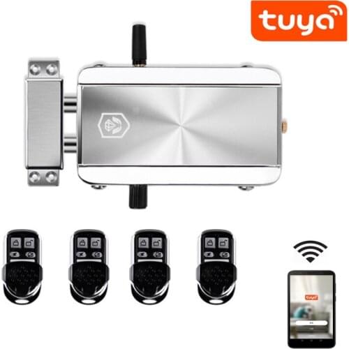 Tuya APP WiFi Remote Control Electric Motor Lock Anti-theft Wireless 433MHz Automatic Remote Control Door Lock