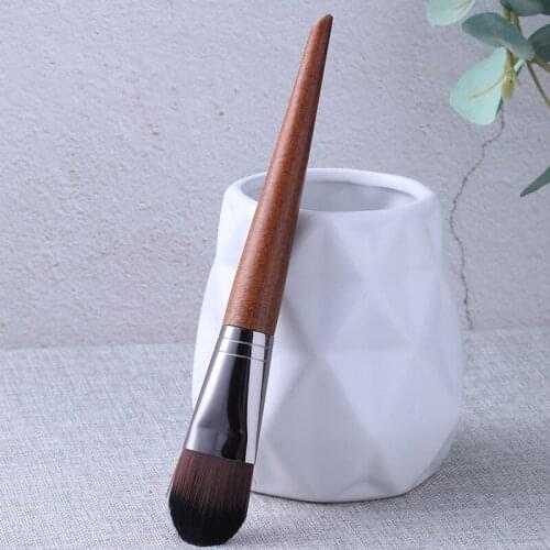 M108 Large Flat Makeup Brushes for Foundation Liquid BB Cream Concealer Shadow Blusher Face Brush Wooden Handle Make Up Tools
