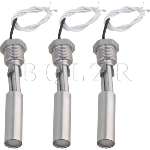 BQLZR Side-Mounted Liquid Water Level Sensor Float Switch Chrome Pack of 3
