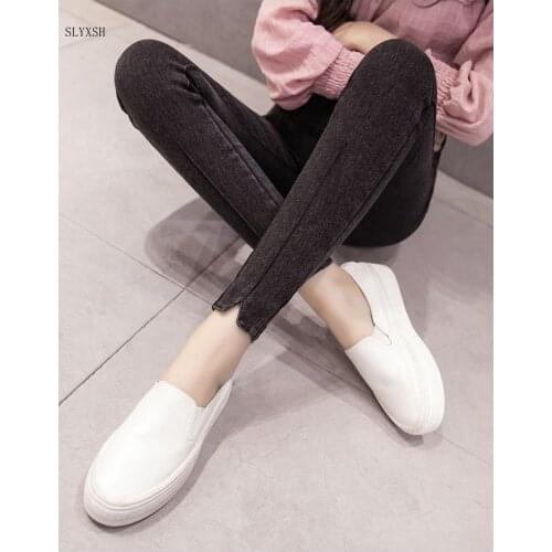 Trousers For Pregnant Women Clothes Elastic Waist Maternity Pants Abdominal Pregnancy Jeans Stretch Leggings Clothing Maternidad
