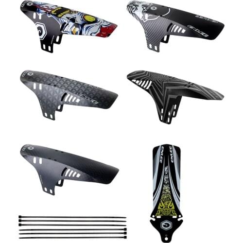 Resin Pattern Color Mtb Mudguard Portable Mountain Bike Wheel Eyebrow Front Rear Mudguard Cycling Rainplate Bicycle Accessories