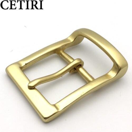 CETIRI DIY Leather Craft Hardware Solid Brass Pin Buckle Belt Brushed Metal Mens Womens Jeans Accessories Cosplay For 3.8cm