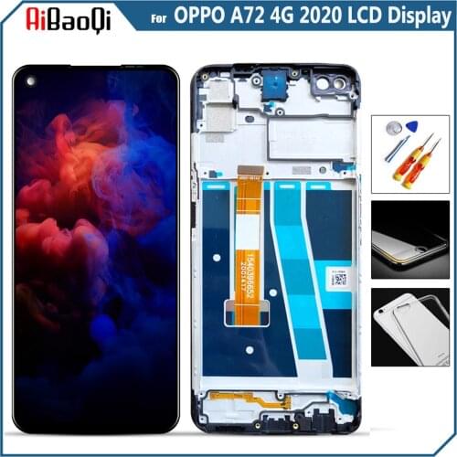 For 6.5 inch OPPO A72 2020 4G CPH2067 Full LCD Display Touch Screen Digitizer Assembly With Frame For OPPO A72 5G 2020 PDYM20