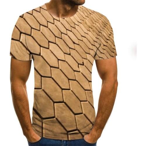 New geometric t shirts 3D printed graphic t-shirt Summer novelty T-shirt Mens clothes O-neck shirt T-shirts Hip hop streetwear