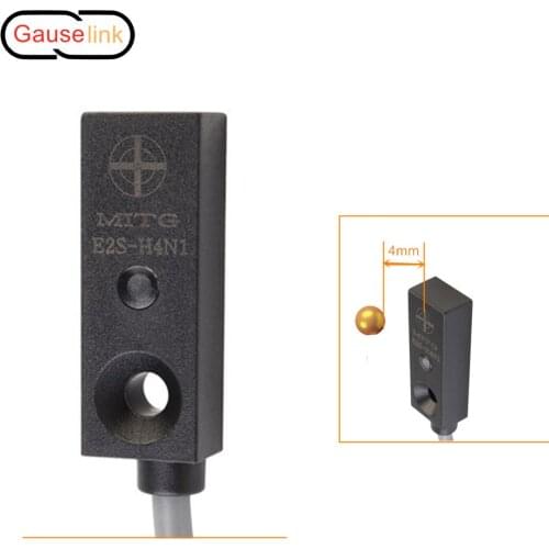Proximity Sensor Switch Rectangular Cube E2S-H4N1 H4P1 Inductive Metal Type NPN PNP NC/NO DC12-24V 3 Wires 4mm Free Shipping