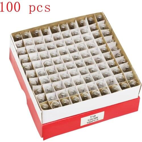100pcs 194 T10 12v Clear Wedge Incandescent Instrument Panel Light Bulbs NOS