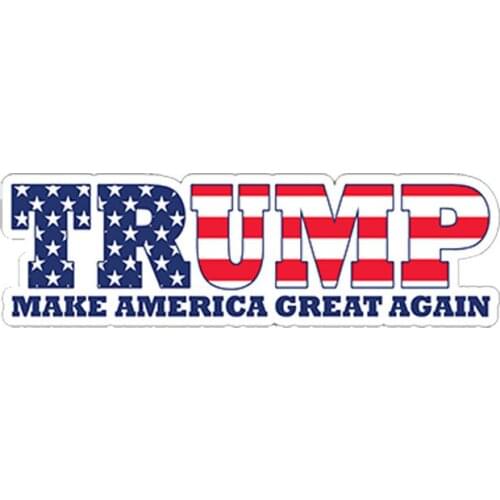 SZWL Donald Trump Make America Great Again Bumper Car Sticker Flag Waterproof Decal PVC for Laptop Truck Window,13cm*7cm