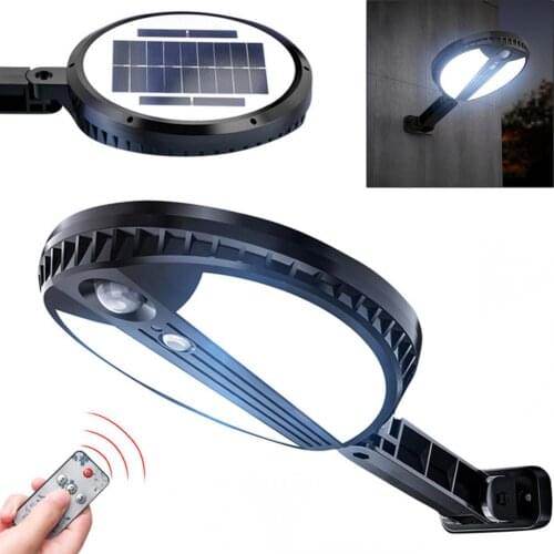 PIR LED Solar Street Lights Outdoor Wall Light Motion Sensor Remote Control Waterproof Wall Lamp for Outdoor Home Garden