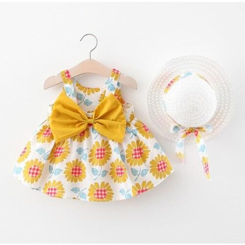 Baby Kids Girls Dress Sleeveless Big Bow Princess Dresses Flowers Kids Dresses For Girls clothes Infant Costume Hot
