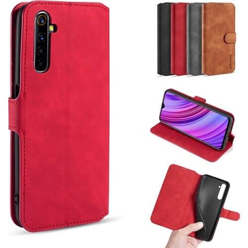 Luxury Flip Ultra thin Case For OPPO Realme 6 5 C11 A5 A9 A11X A32 A33 A53 2020 Magnetic Bracket Card slot Leather Phone Cover