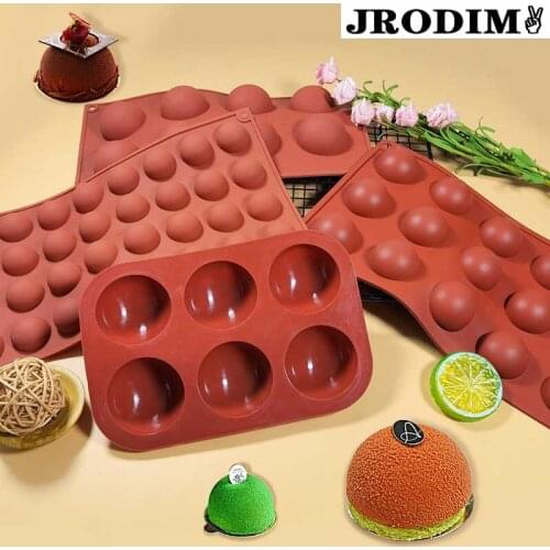 Silicone Cake Mold Half Round Shape Cake Moulds Cake Tools Bakeware Pastry Mousse Chocolate Mold Kitchen Baking Tools Accessorie