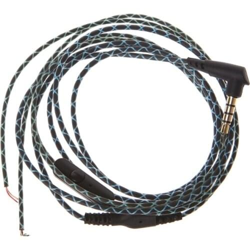 3.5mm Bended Earphone Maintenance Wire DIY Headphone Replacement Cord With Mic Retailsale Wholesales Dropshipping