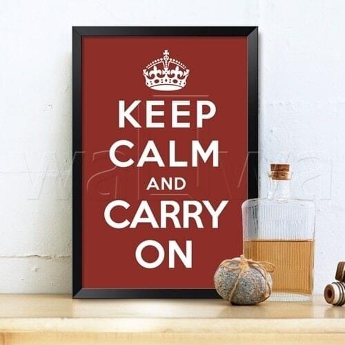 Keep calm and keep moving forward in World War II wall frog alphabet poster enterprise culture wall decorative painting S1 Offic