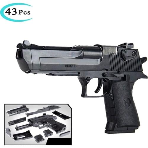 Building Block Simulation Gun Toys Desert Eagle Model Assembled Toys Pistol King Melee King Desert Eagle Challenge Gifts For Boy