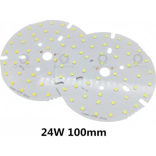 10pcs SMD2835 24W LED Lamp Panel 100mm 120mm Diameter High Brightness Cold White / Warm White For Ceiling Light Down Light DIY