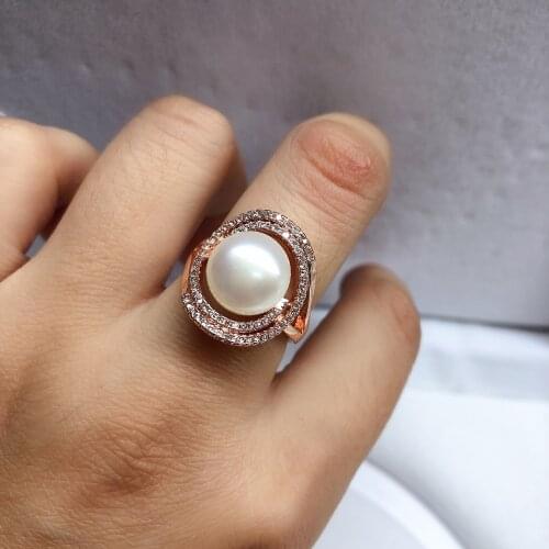 Unique New Ring Mountings Findings Settings Adjustable Ring Jewelry Parts Fittings Wedding Accessories for Pearl Beads