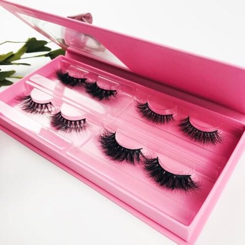 Eyelash Packaging Box Print Logo Wholesale 4 paris 3D Mink Lashes Bulk Empty Box 25mm Mink Eyelashes Cases False Eyelashes Box
