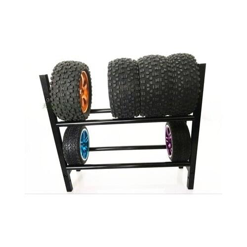 1/10 Climbing Wheel Car Tire Display Rack Shelf Display Rack Double Car Supplies Shelf Rack