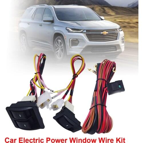 12V/24V Switch Wiring Harness Car Electric Power Window Wire Kit Universal Holder