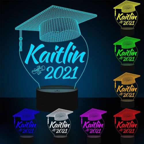 2021 Lamp USB Gadgets Graduation Gift APP Remote Control 3D Colorful Gradient Smart Night Light Acrylic ABS Material Tools Gifts