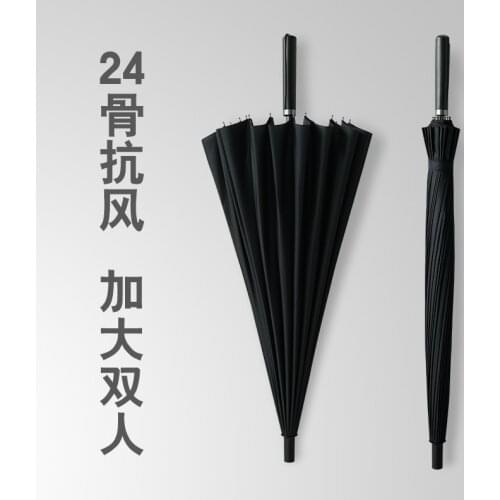 24k Black Large Umbrella Long Handle Windproof Men Luxury Wedding Outdoor Golf Umbrella Rain Women Paraguas Mujer Rain Gear