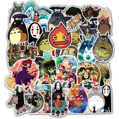 25/50Pcs Miyazaki Hayao Anime Stickers Cartoon Graffiti Stickers for DIY Luggage Laptop Refrigerator Motorcycle Sticker