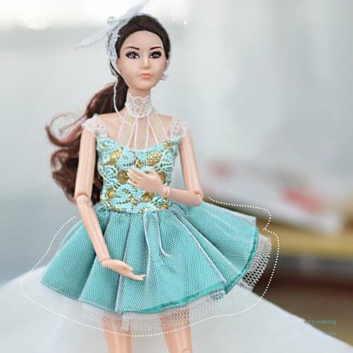 30 Cm Ballet Princess Doll Manny Play Girls Toy Dress Up Doll Bjd 1/6 11 Joints with Ballet Shoes Clothes