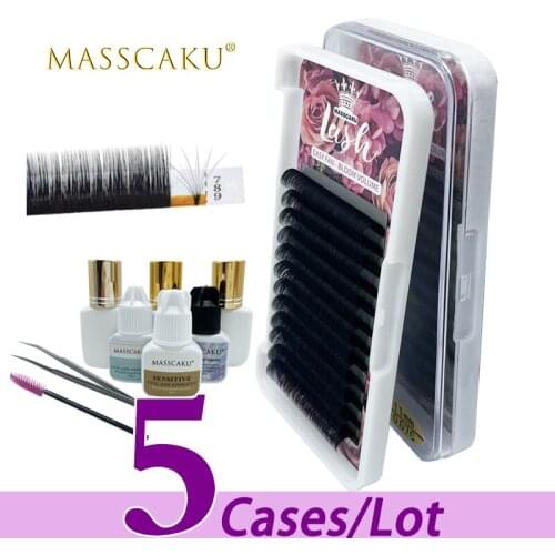 5case/lot 2021 popular super matte 12 lines easy fans austomatic flowering fans fast fanning easy to make fan lash extension