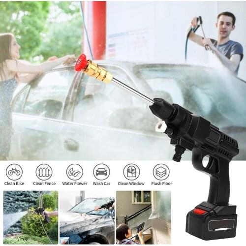 24V/12V Wireless Car Washer High Pressure Car Wash Water Gun Portable High Pressure Washer Foam Power Cleaner Set